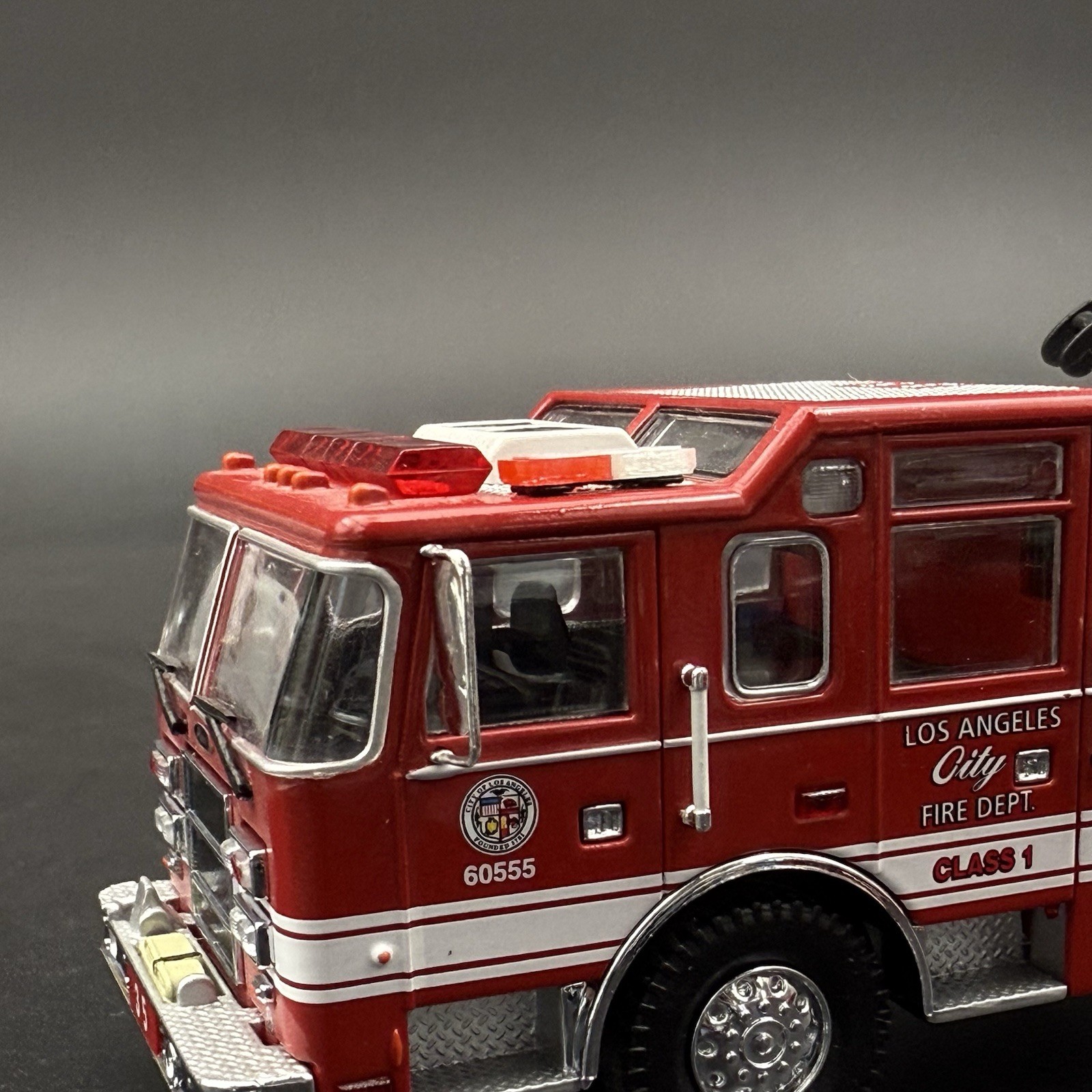 2 Pack 1/64 Mini Whelen Edge Red Clear Lightbar Gray Top Cover Police Fire EMS