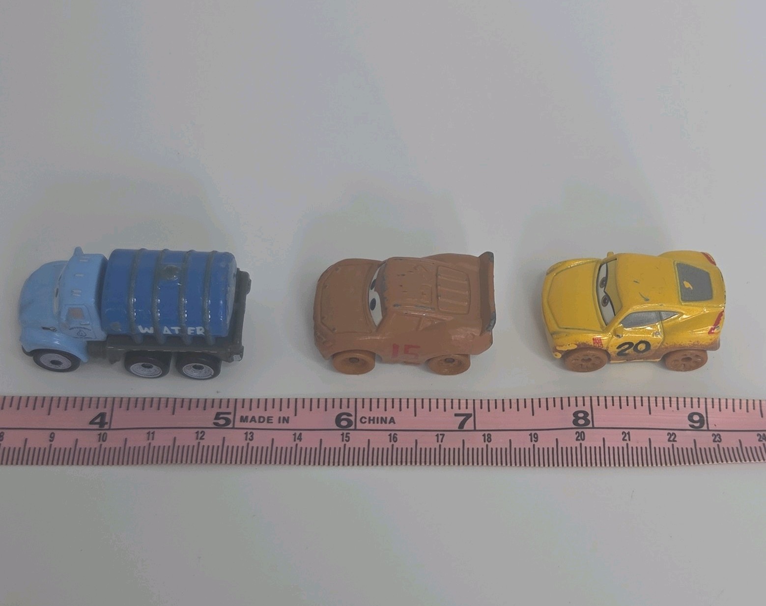 Disney Pixar MINI RACERS Diecast Lot of 3 MR. DRIPPY, MUDDY MCQUEEN & MUDDY CRUZ