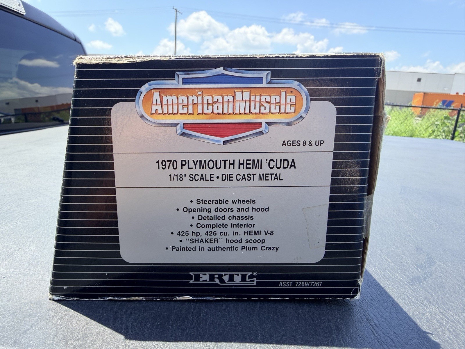ERTL American Muscle – Purple – 1970 Plymouth Hemi CUDA 1/18- New Die Cast Metal