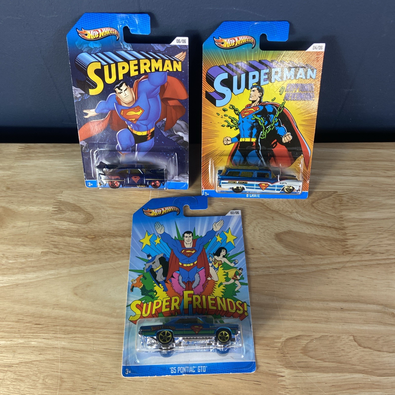 Hot Wheels 1965 Pontiac GTO. 8 Crate JadedKroger Exclusive ’13 Superman Lot Of 3