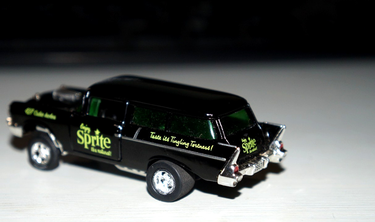 1957 Chevy 150 Wagon Gasser NHRA Drag Limited Edition Black 1/64 Scale M2