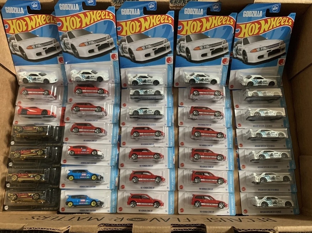JDM HOT WHEELS GRAB BAG LOT OF 6 RANDOM PULLED JDM NISSAN,HONDA,TOYOTA,MAZDA