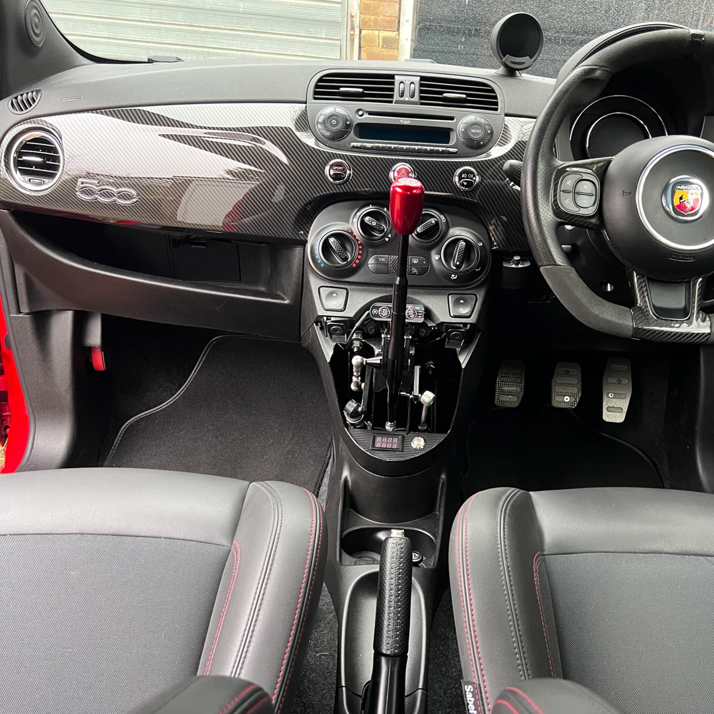 Carbon Fibre Dash Panel for Abarth 500 595 695 Series 3 & 4 Pre / Post Facelift
