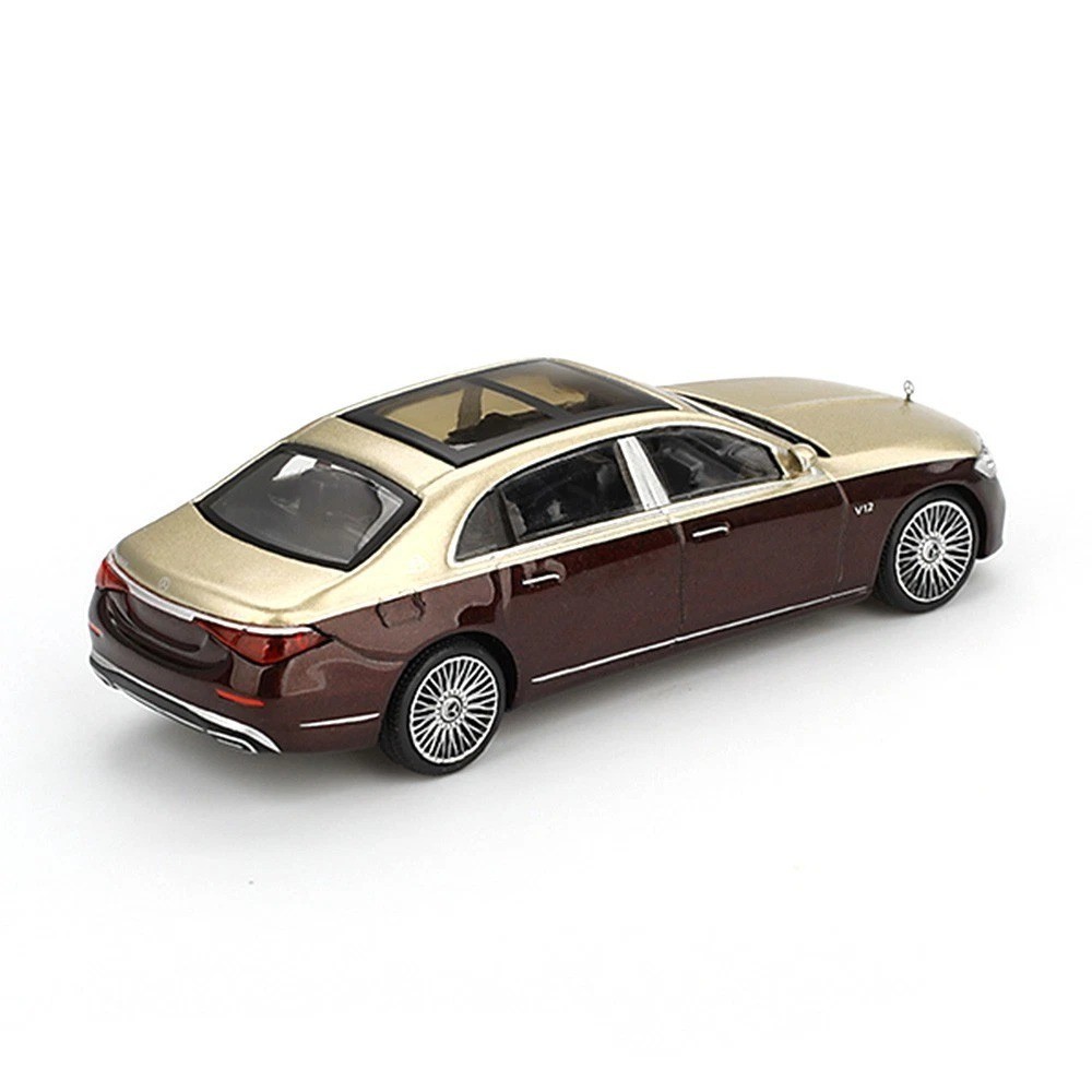 Mini GT 1:64 Mercedes-Maybach S680 Gold / Dark Red Metallic Model MGT00962-P11