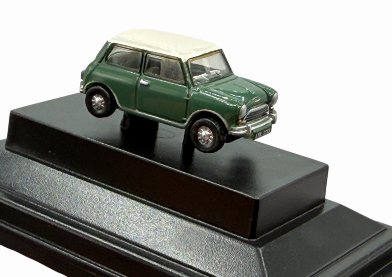 Austin Mini Cooper Almond Green with White Roof Diecast car 1:120 Scale Oxford