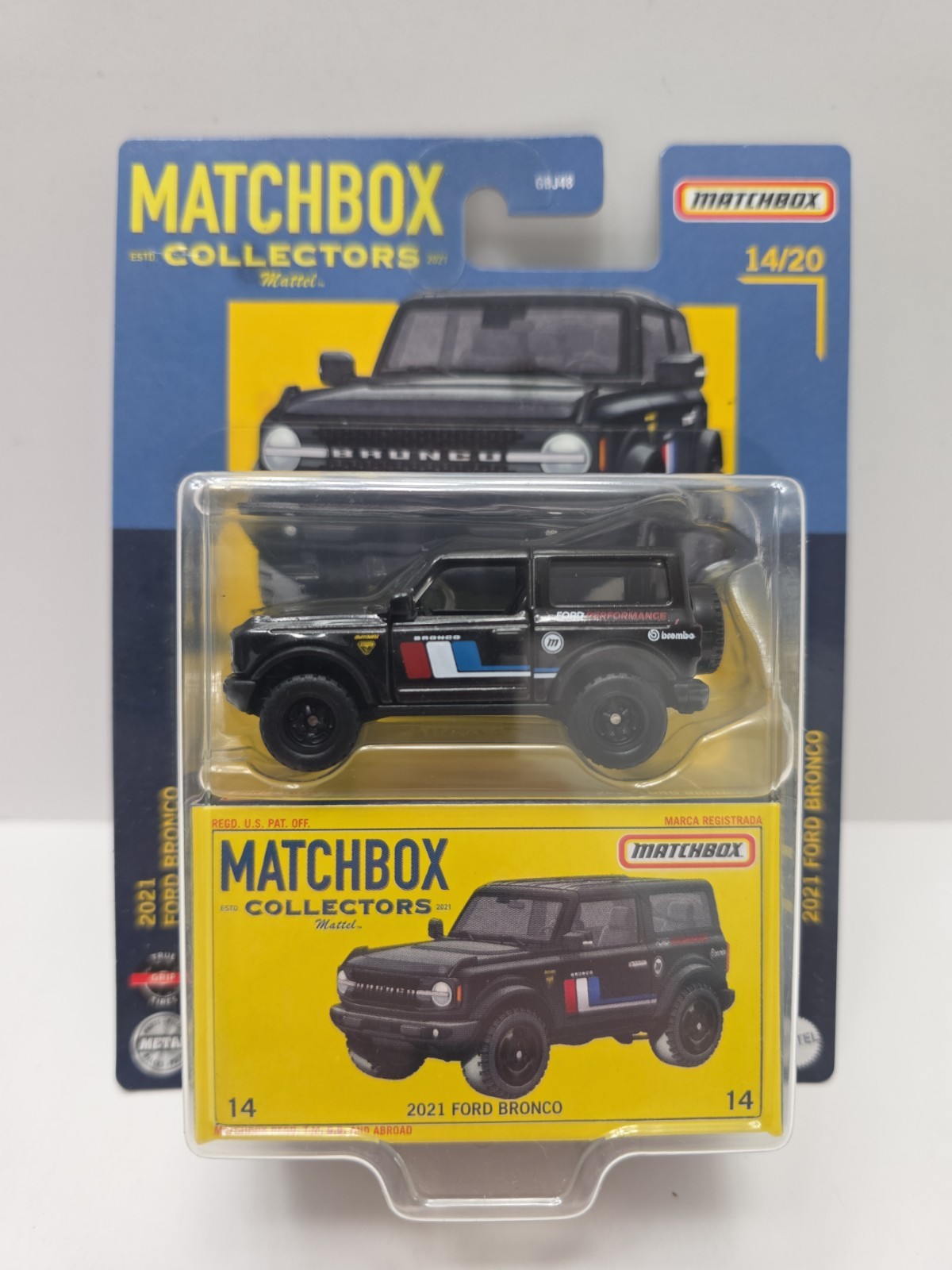 2022 MATCHBOX COLLECTORS 14/20 2021 FORD BRONCO BLACK