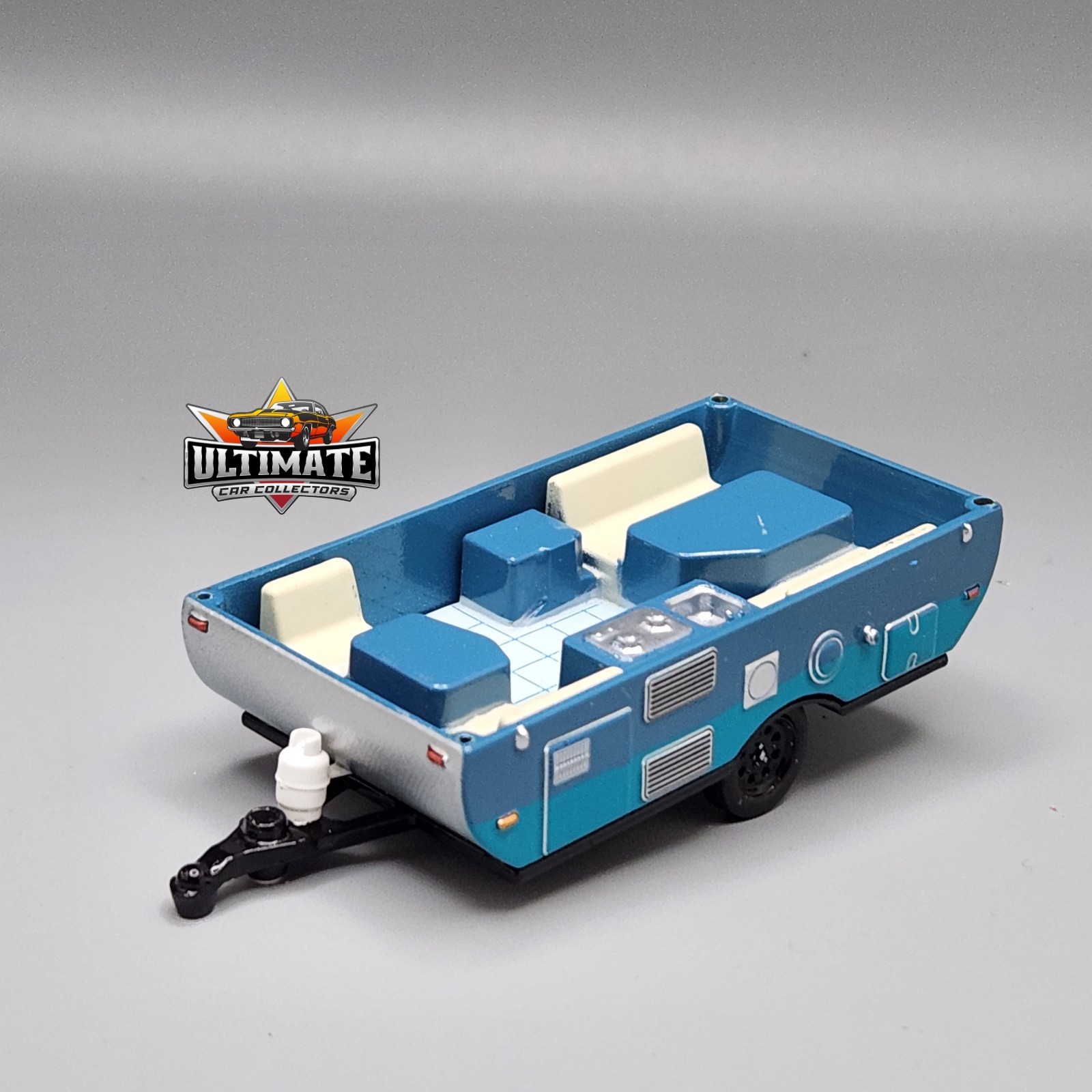Pop-Up Camper Trailer Collectible 1/64 Scale Diecast Model Collector Car