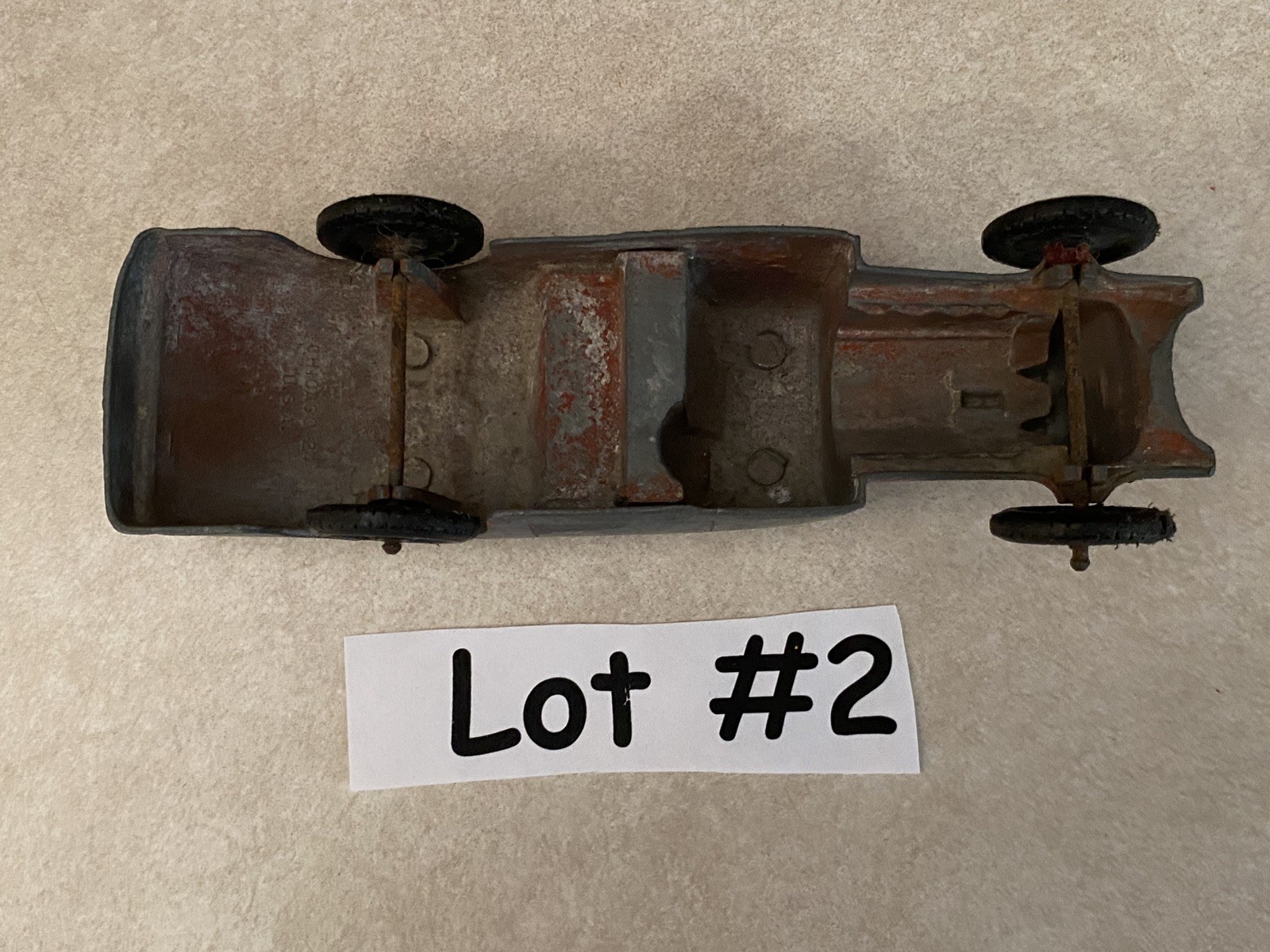 Vtg LOT of 3 -1950s TOOTSiE TOY Cars & Truck *Oil Tanker *Rat Rod *Ford Sedan #2