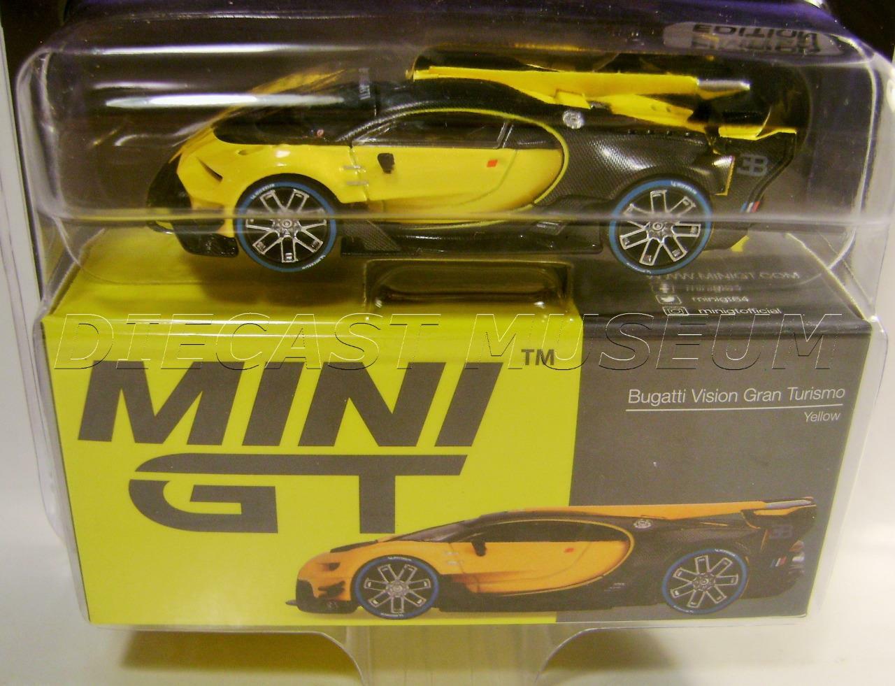 BUGATTI VISION GRAN TURISMO YELLOW MIJO TSM MODEL MINI GT DIECAST 2022