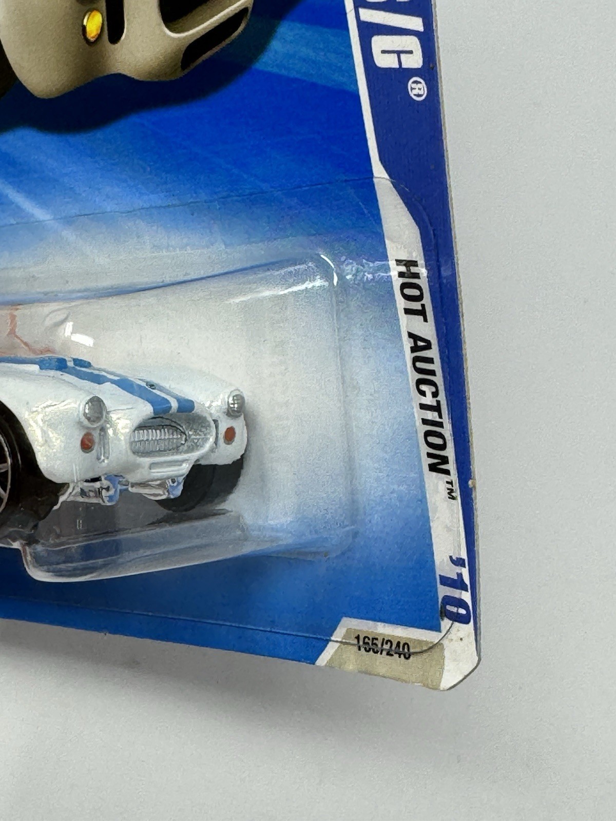 Hot Wheels 2010 Hot Auction White Shelby Cobra 427 S/C #165 A6