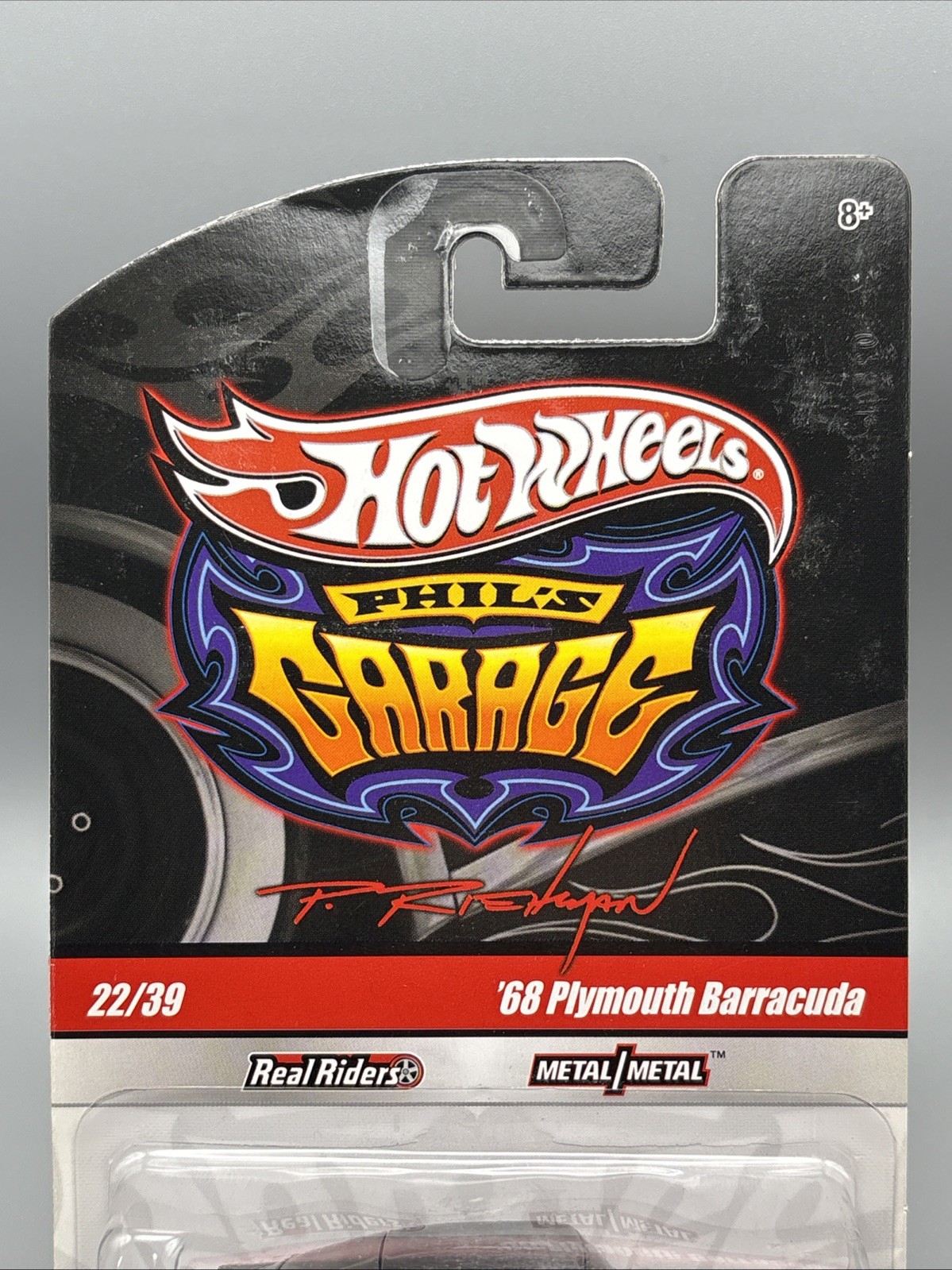 Hot Wheels Phil’s Garage ‘68 Plymouth Barracuda Black 22/39 – 1:64 Diecast Car