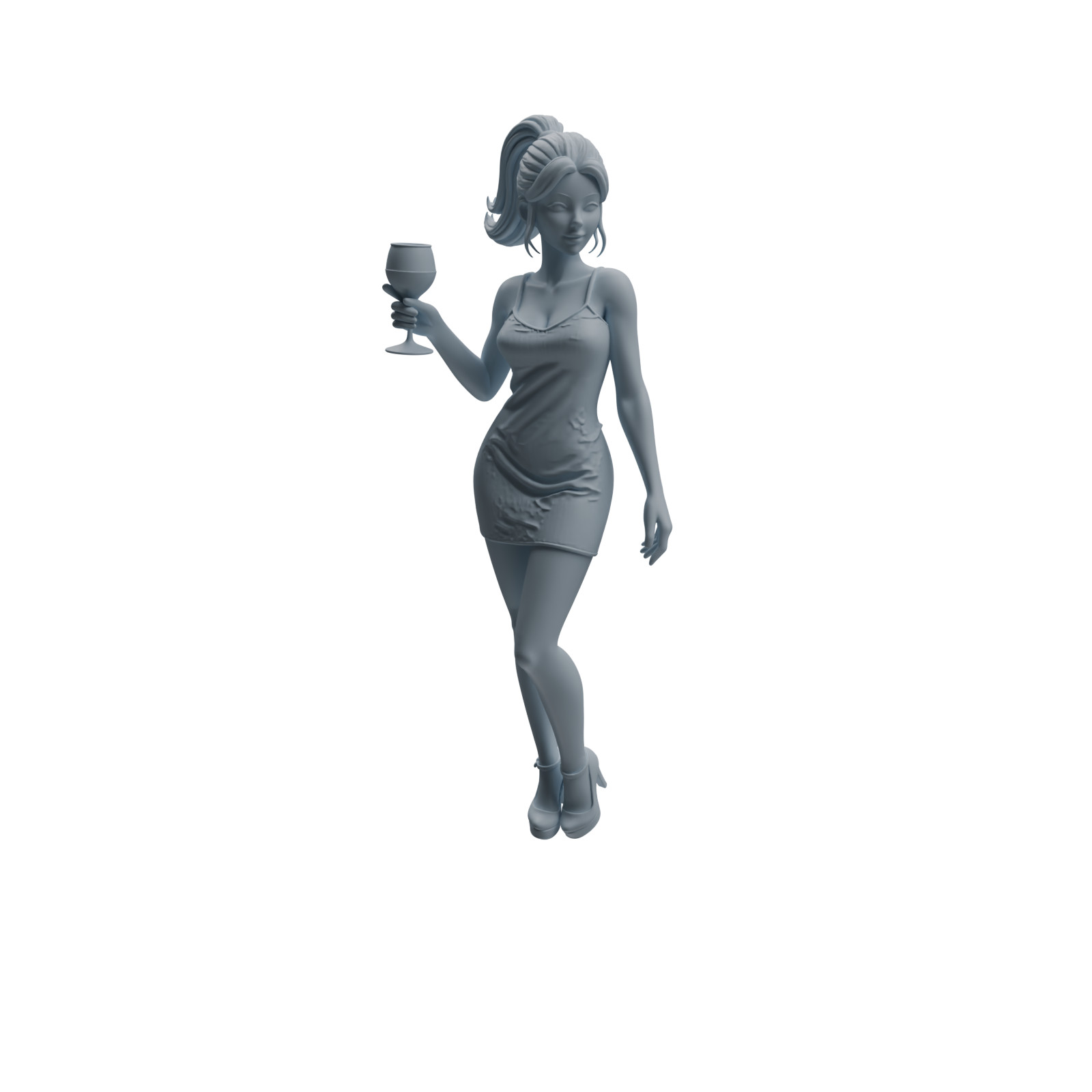 MRY-SFW 1/64/87 Bar Guest Woman Character Modern HO N Scale Miniatures Diorama