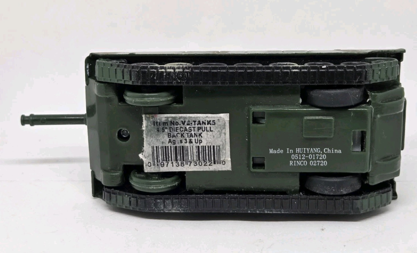 Pull Back Die-Cast Metal Vehicle – TANK (Green Merkava TANK) See Photos