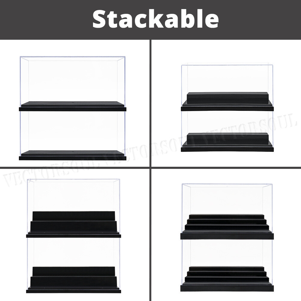 1/2/3/4 Steps Acrylic Display Case Dustproof Box Action Figures 1/64 Diecast US