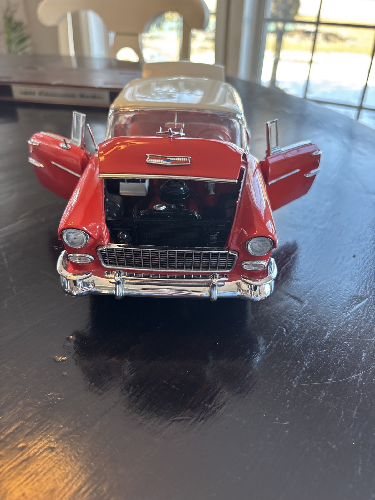 1955 Chevrolet Belair Danbury Mint With Stand Missing Mirror And Windshield Wipe