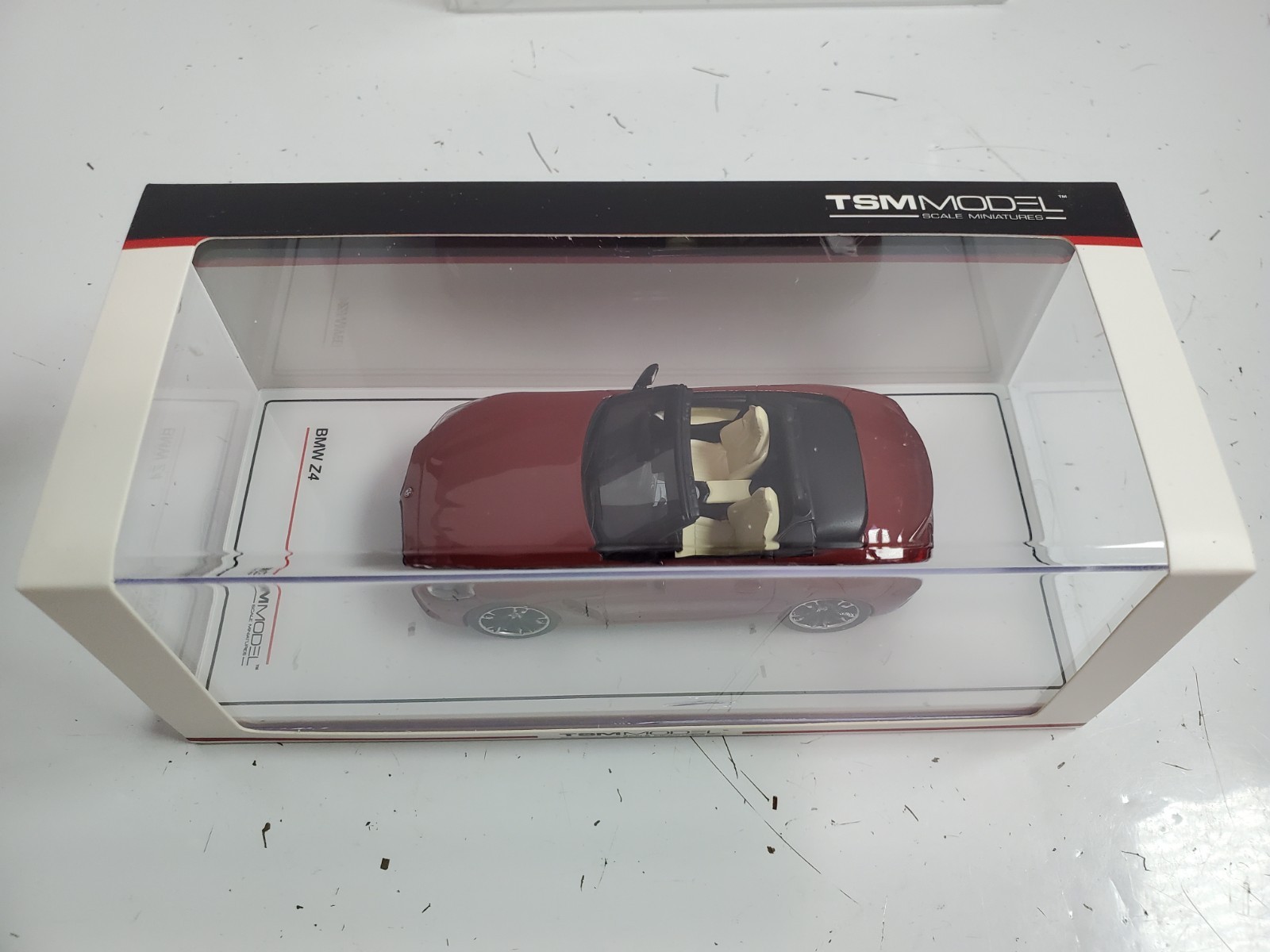 TSM Model 1:43 BMW Z4 RED – Open Box – Damaged Case