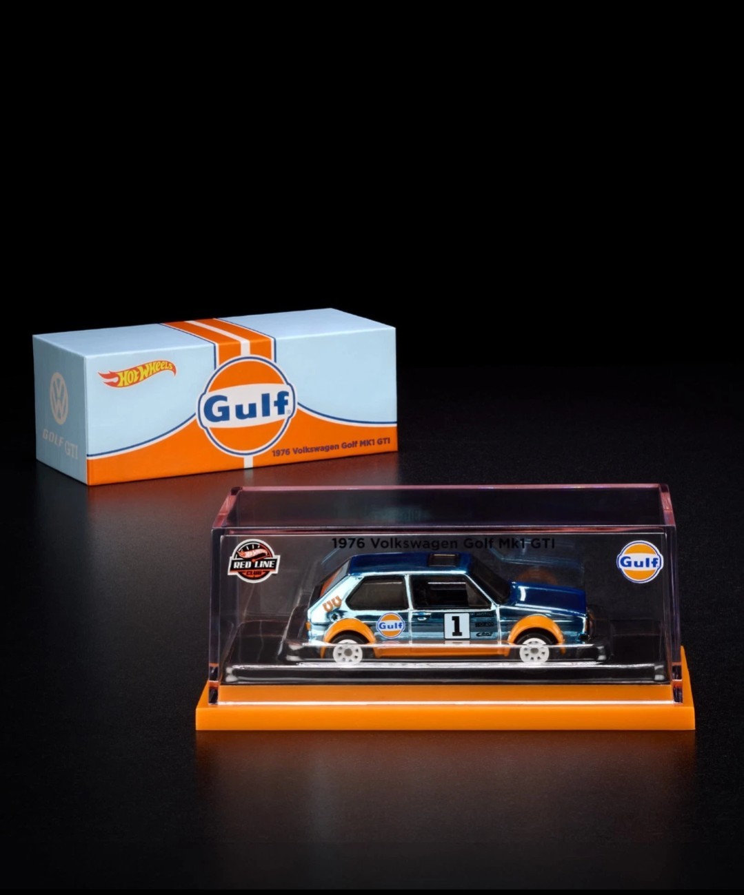 Hot Wheels RLC Exclusive 1976 VW Golf MK1 GTI Gulf Spectraflame JJY63 NIB