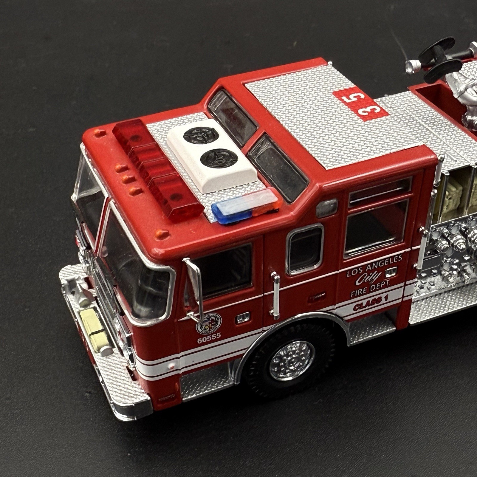 2 Pack 1/64 Mini Whelen Edge Blue Red Lightbar Gray Top Cover Police Fire EMS