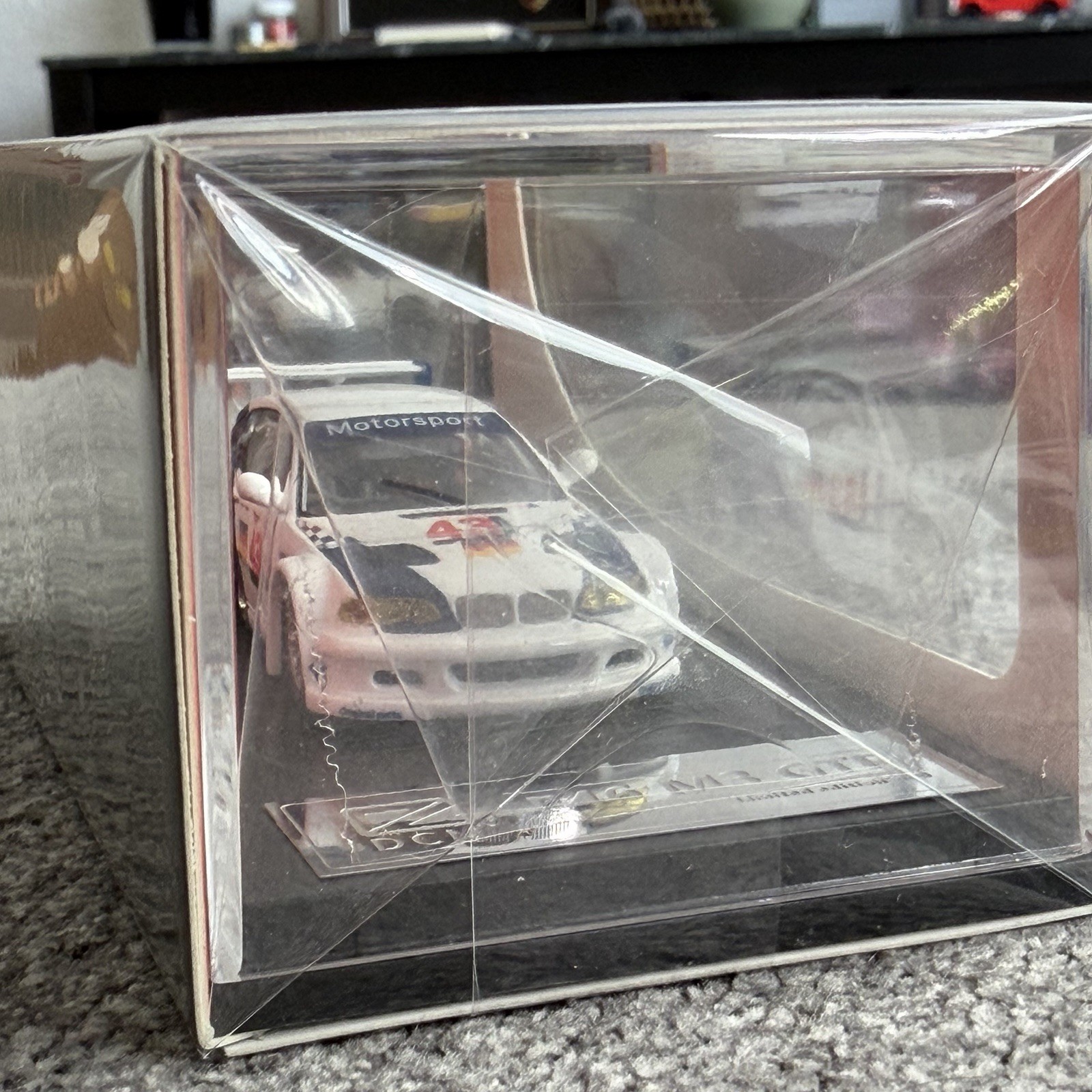 DCM 1:64 White M3 GTR E46 #43 Widebody Sports Model Diecast Display Car