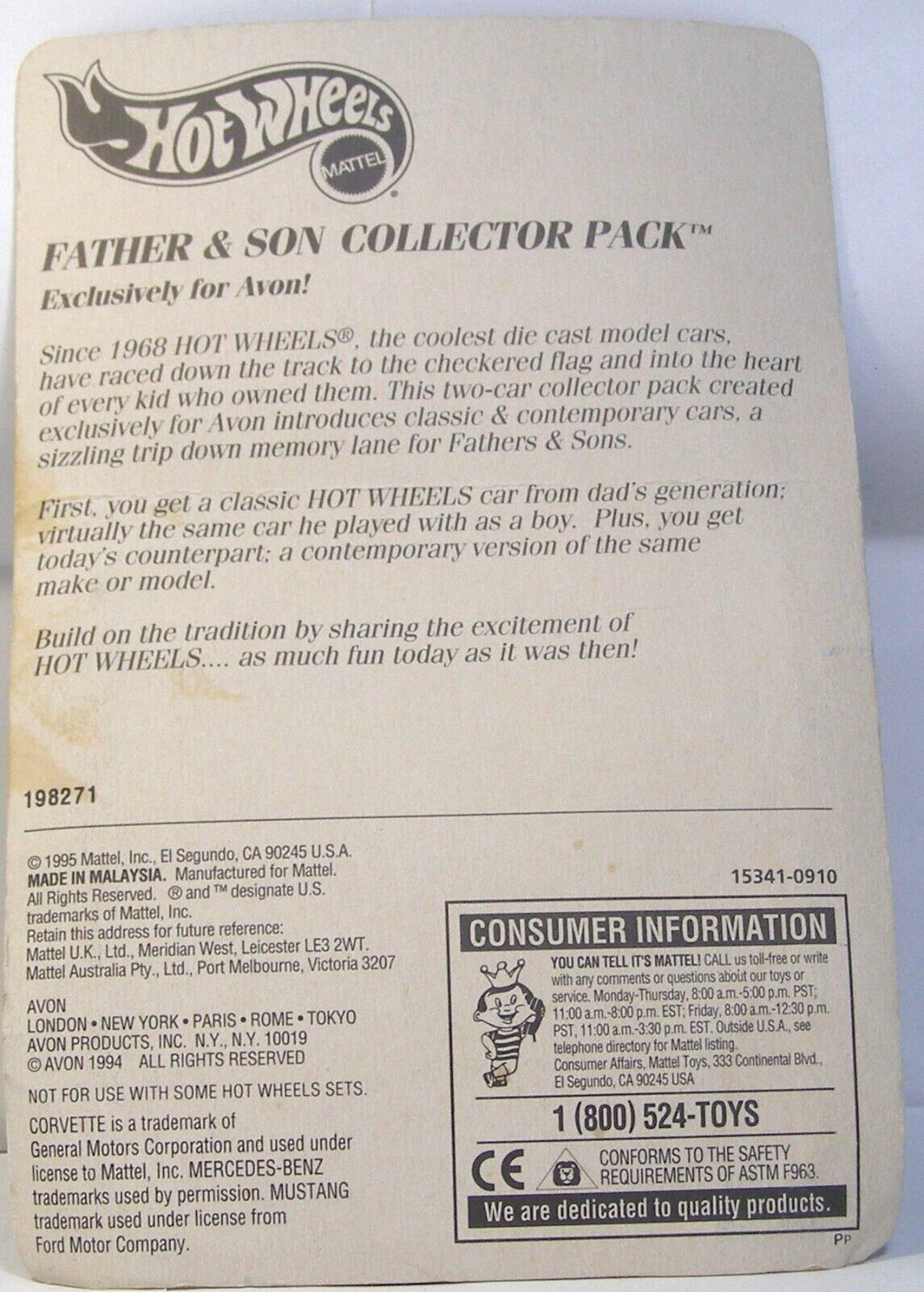 Hot Wheels Father & Son Pack Exclusively Avon 1995 “Mercedes 540K & SL” TIY