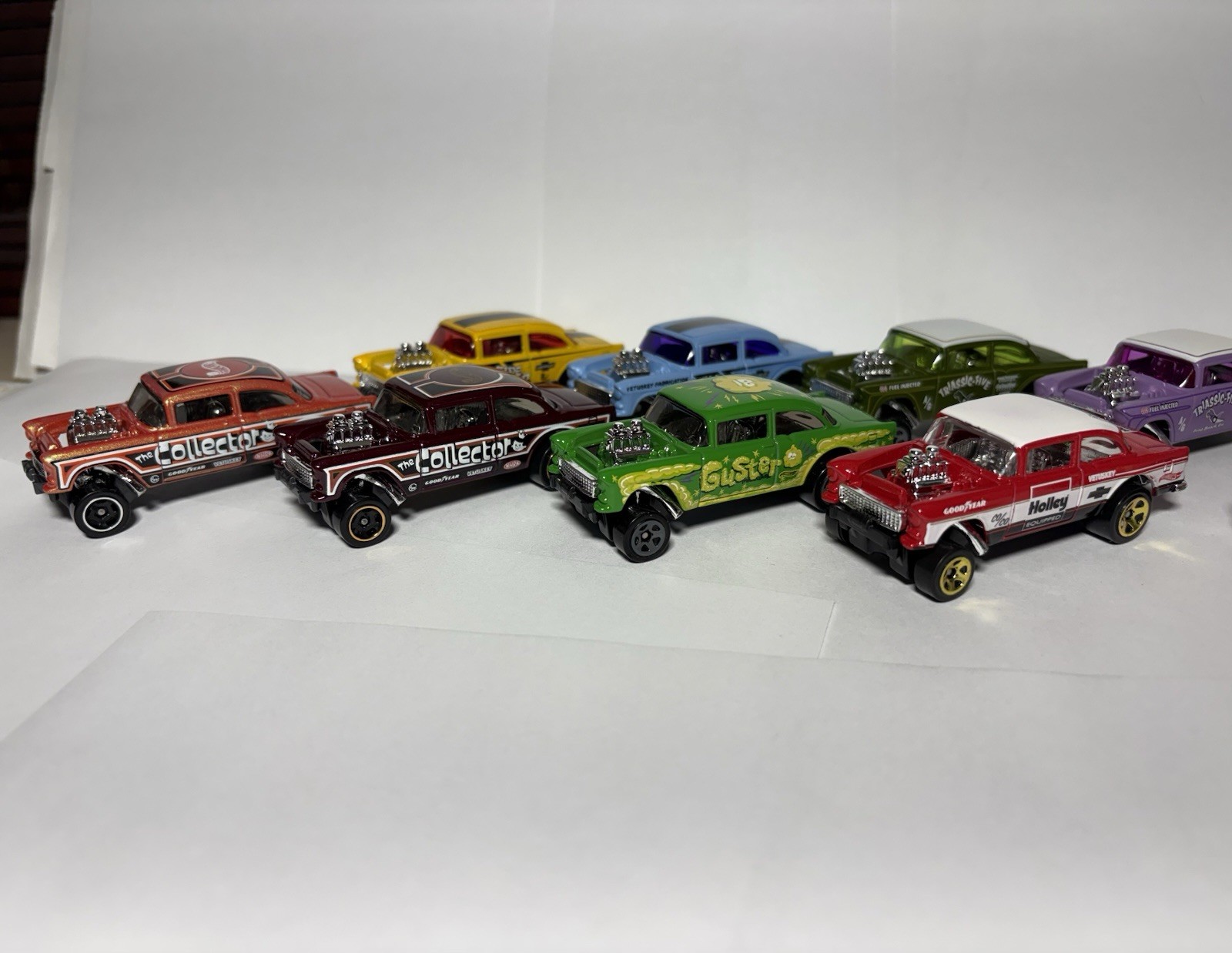 Hot Wheels CHEVROLET ‘55 CHEVY BEL AIR GASSER Loose Fresh Blister Pulls Lot Of 9