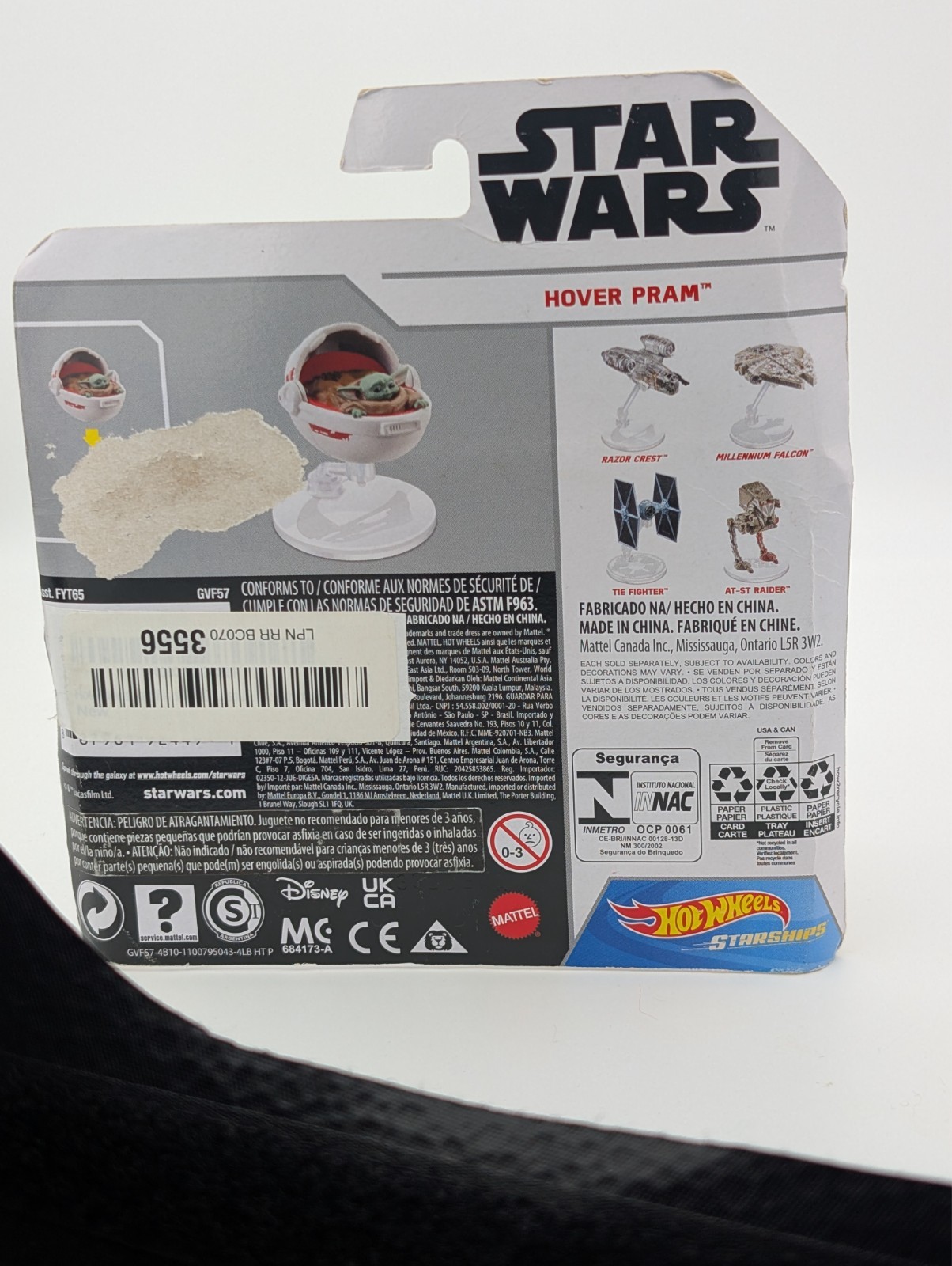 2018 Hot Wheels Star WARS Starships Mandalorian THE CHILD HOVER PRAM Baby Yoda