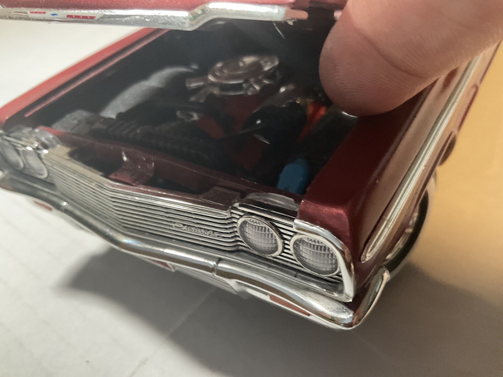 ERTl 1/18 1964 Impala Convertible SS. Plum Red, No BOX, Good Condition