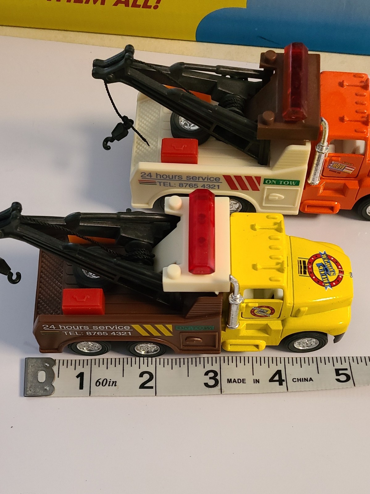 Kintoy Kenworth King Engine Tow Truck Diecast Scale Model Lot 2 Pull Back Action