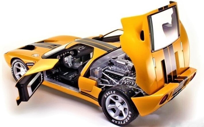 Ford GT40 Race Car Custom Built Concept Classic 1 18 12 24
