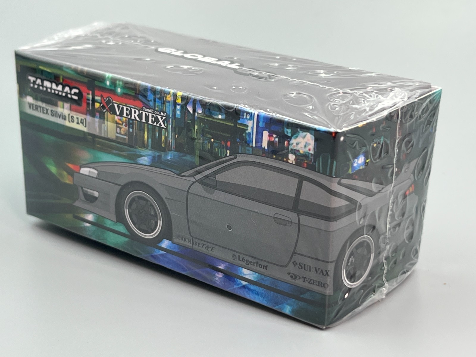 Nissan Silvia S14 240SX VERTEX Grey Tarmac Works 1/64 scale