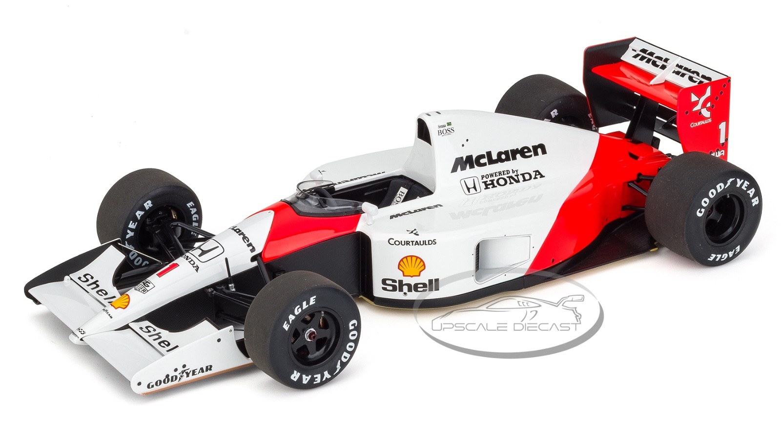 Auto Art 1/18 McLaren Honda MP4/6 w/ Logo Japanese GP Ayrton Senna 89140 New