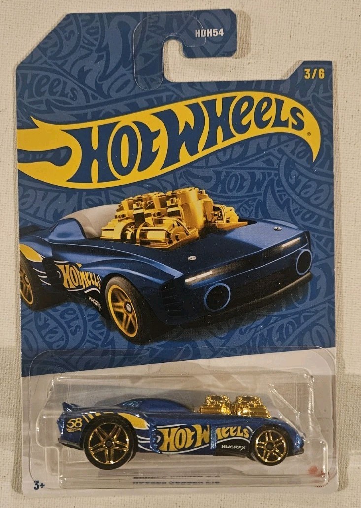 2026 Hot Wheels Rodger Dodger 2.0 58th Anniversary Blue & Gold