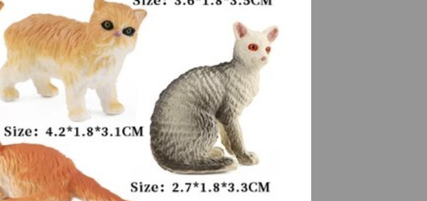 Two (2) Cats 1:18 SCALE Diorama Hard Plastic hand painted NEW !