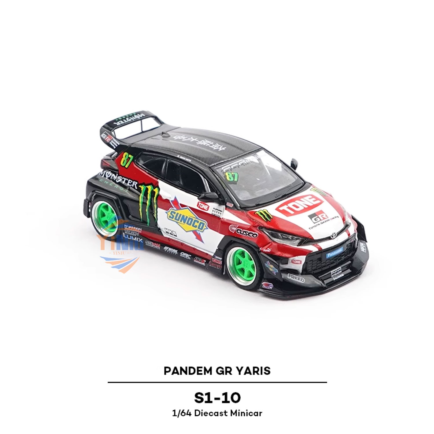 1/64 Yaris Monster Energy Diecast Car Model – Miniature Alloy Collectible