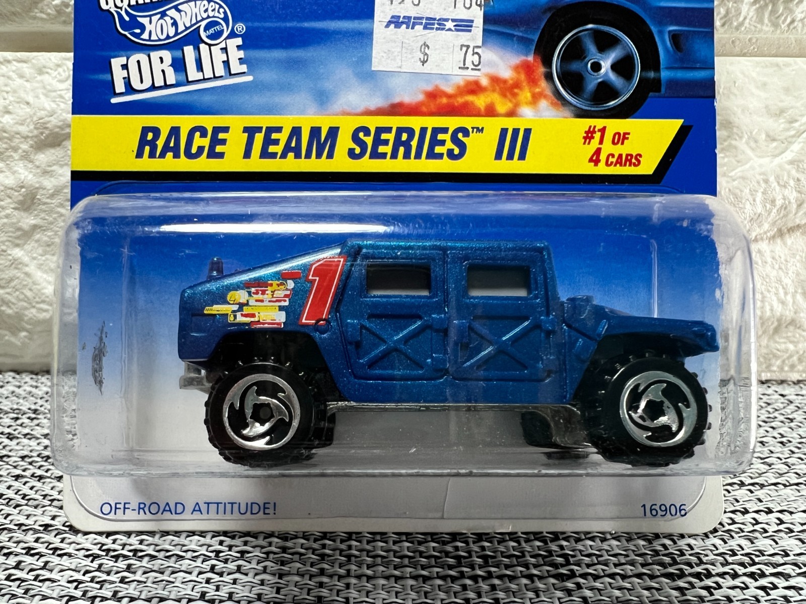 Hot Wheels Race Team Series III #1 of 4 Cars Hummer Collector #533 Blue