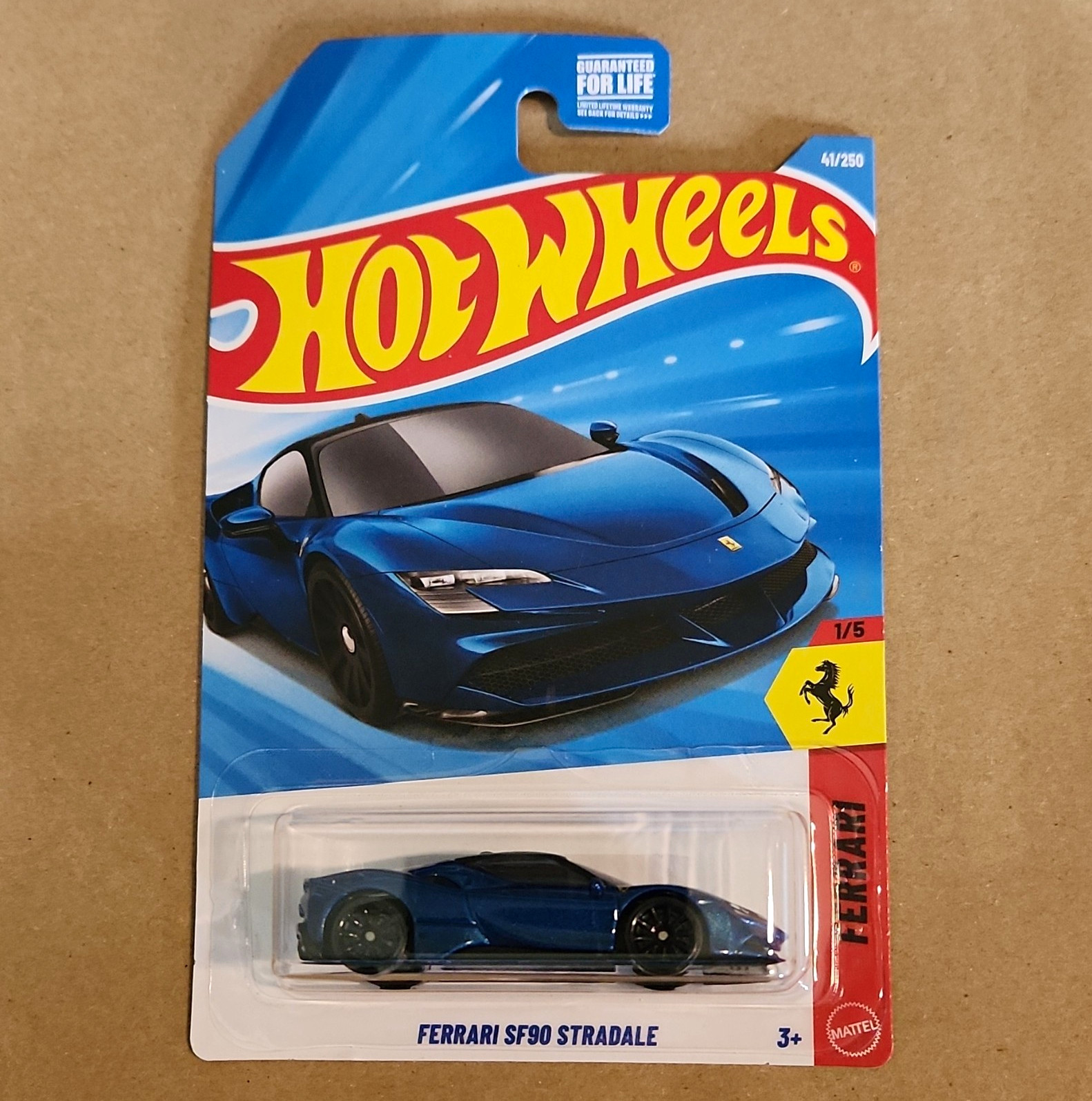 Hot Wheels Ferrari SF90 Stradale Ferrari Series 1:64 Diecast Blue/Black Unopened