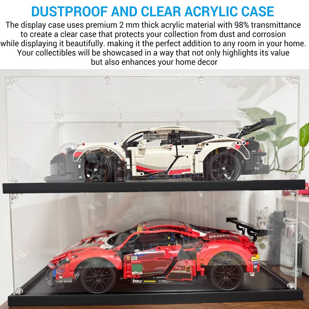 Acrylic Display Case for 1:32 Diecast Car Models Collectible Showcase Figure Art