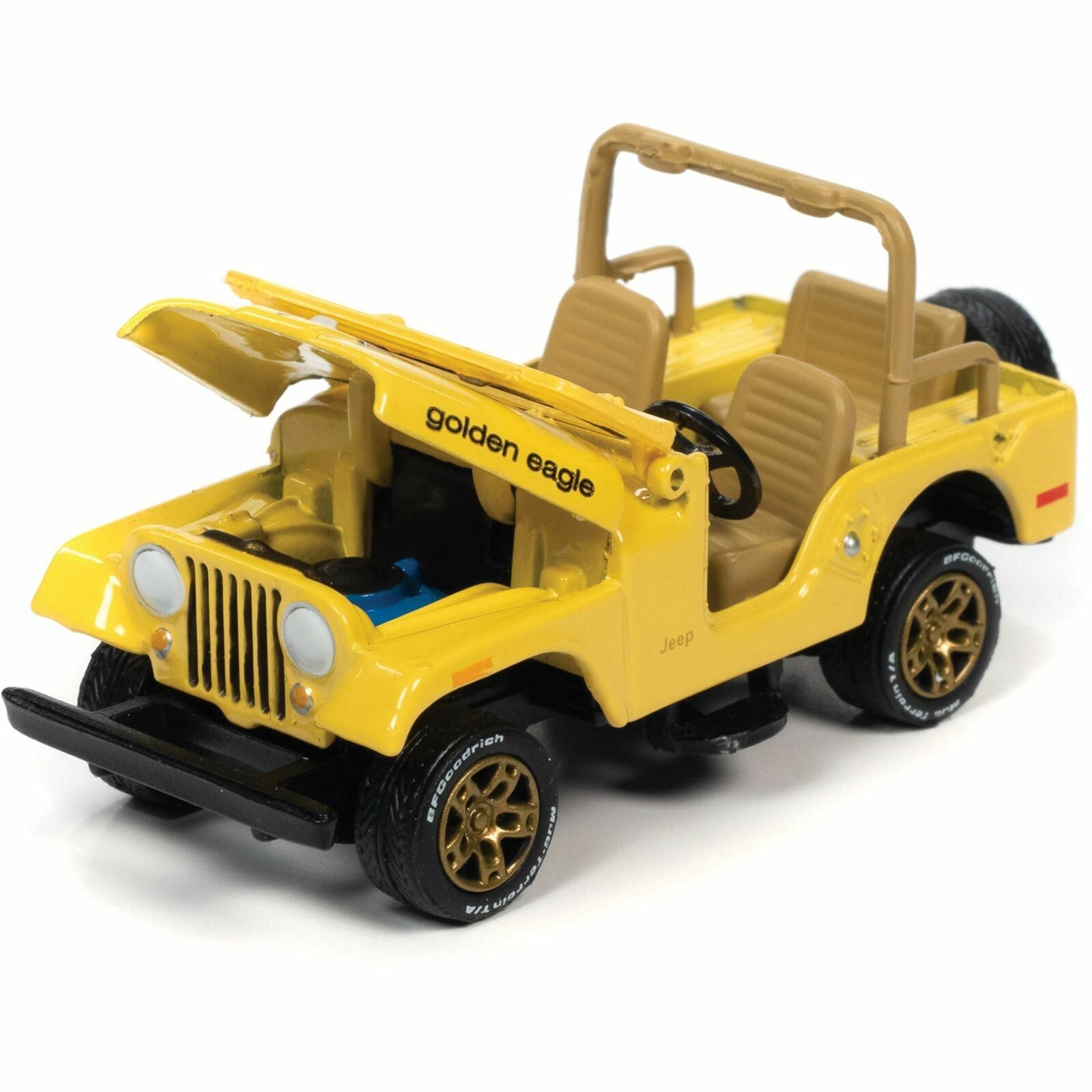 JOHNNY LIGHTNING CLASSIC GOLD 1:64 YELLOW JEEP CJ-5 EAGLE MODEL JLSP150B-4D