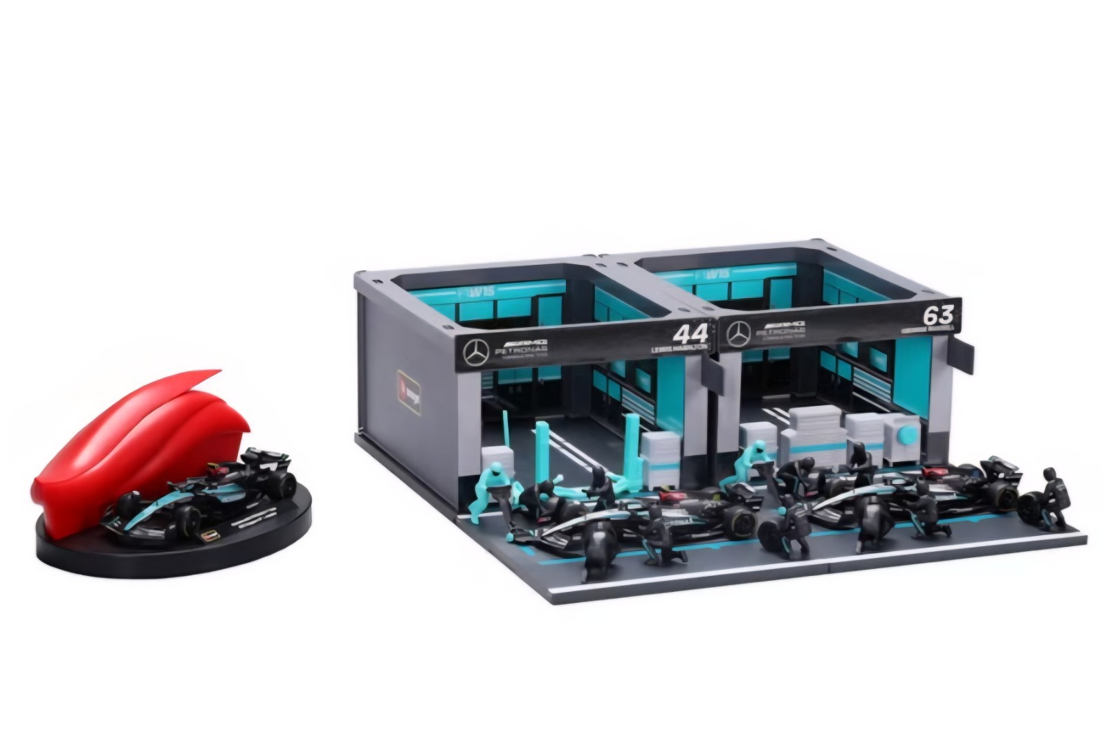 Bburago 1:43 Formula F1 Racing Paddock Set Mercedes