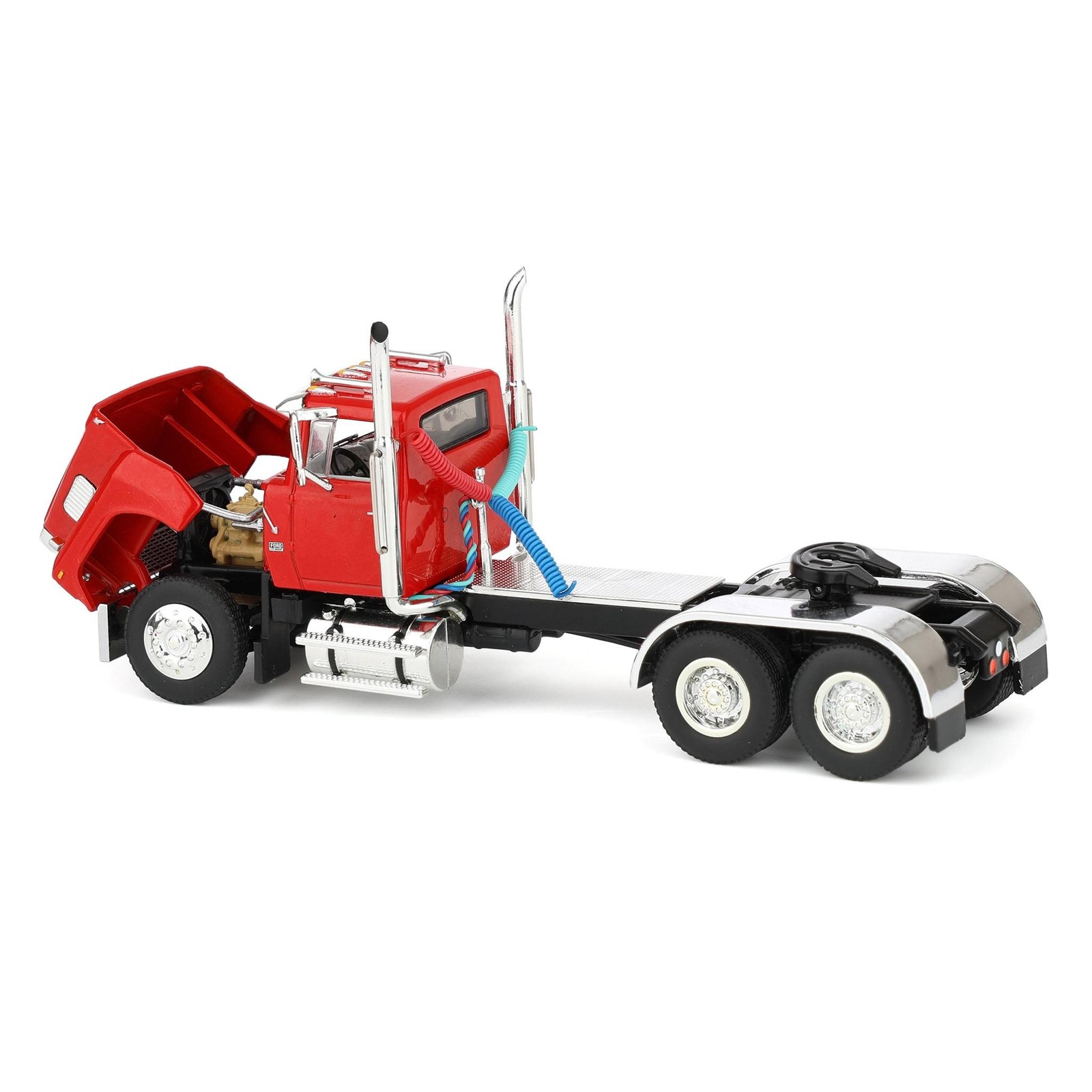 1/64 Heil Red Ford LTL 9000 Day Cab with Heil Pneumatic Tank Trailer DCP 60-2103