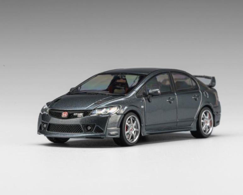 MT 1/64 HONDA CIVIC FD2 MUGEN RR W/Interior/Engine Model Car -GREY-#MT6411A2