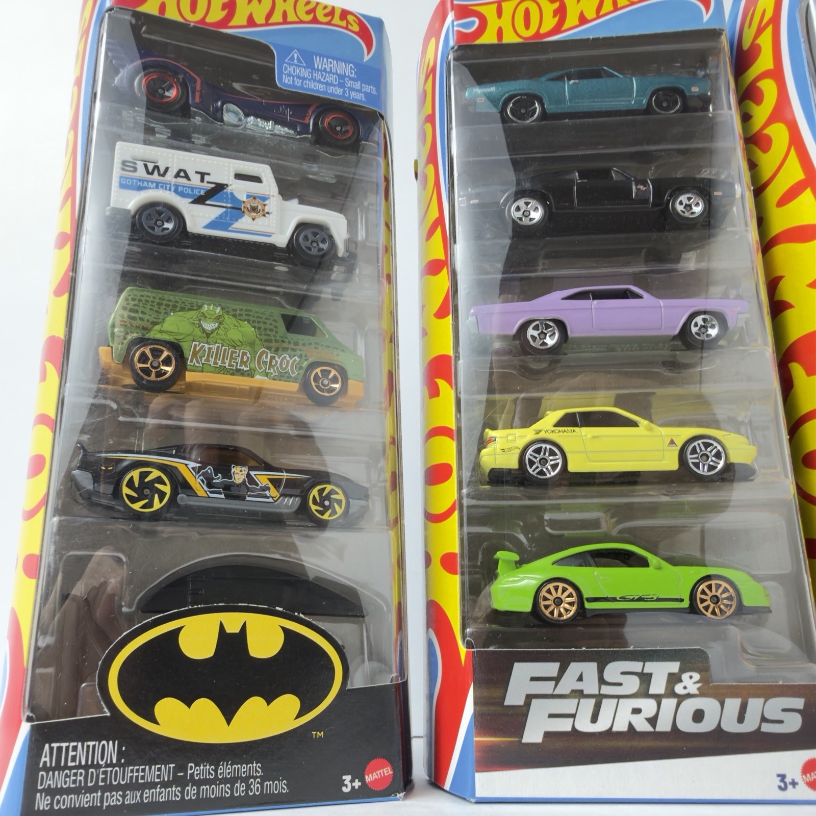 Hot Wheel 5 Pack lot Of 4, Batman, HW Motor Show, Fast & Furious