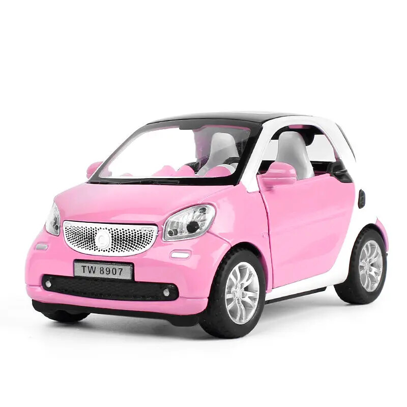 1:24 Car Smart Fortwo Alloy Metal Diecast Vehicle Toy Car Model Metal Car Toys