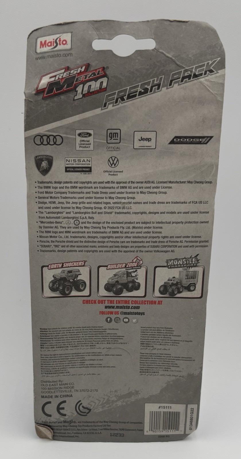 Set Of 2 Five Packs- Maisto Fresh Metal 100 Collection