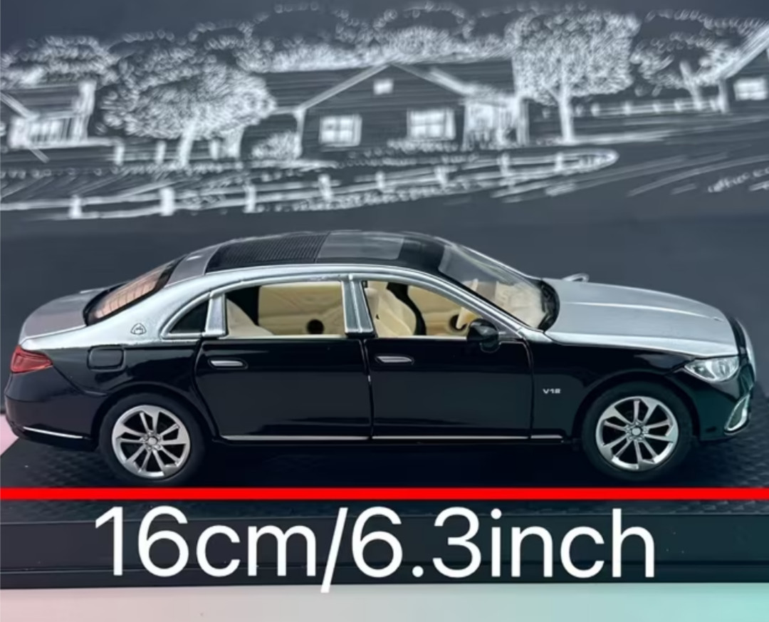 2024-2025 Maybach Die Cast Toy Car 1:32 Metal With Stand New