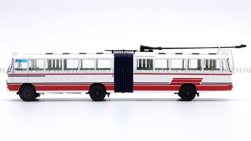 Auto-glimpse Shanghai Bus SK561G Articulated Trolley Bus 1:64 Model Metal Gift