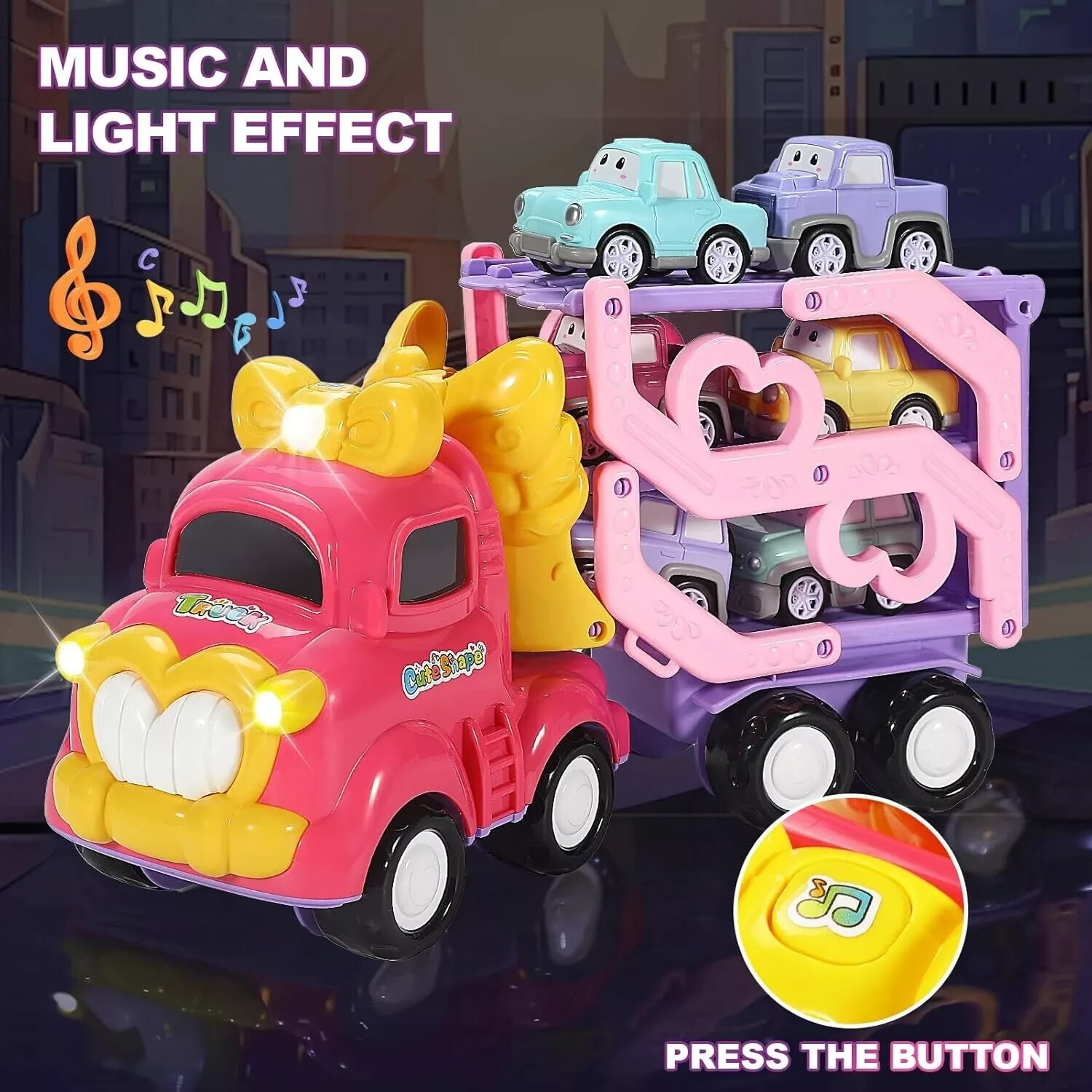 Toddler Truck Kids Car Toy Vehicle with Light & Sound for 3+ Girls, XMAS Gift UK