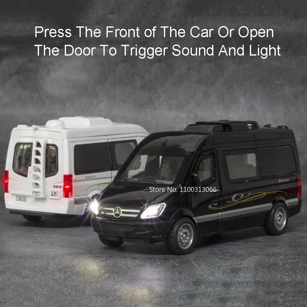 1:32 Sprinter Coaster Alloy Diecast Toys Cars Models Vehicles Pull Back with Sou