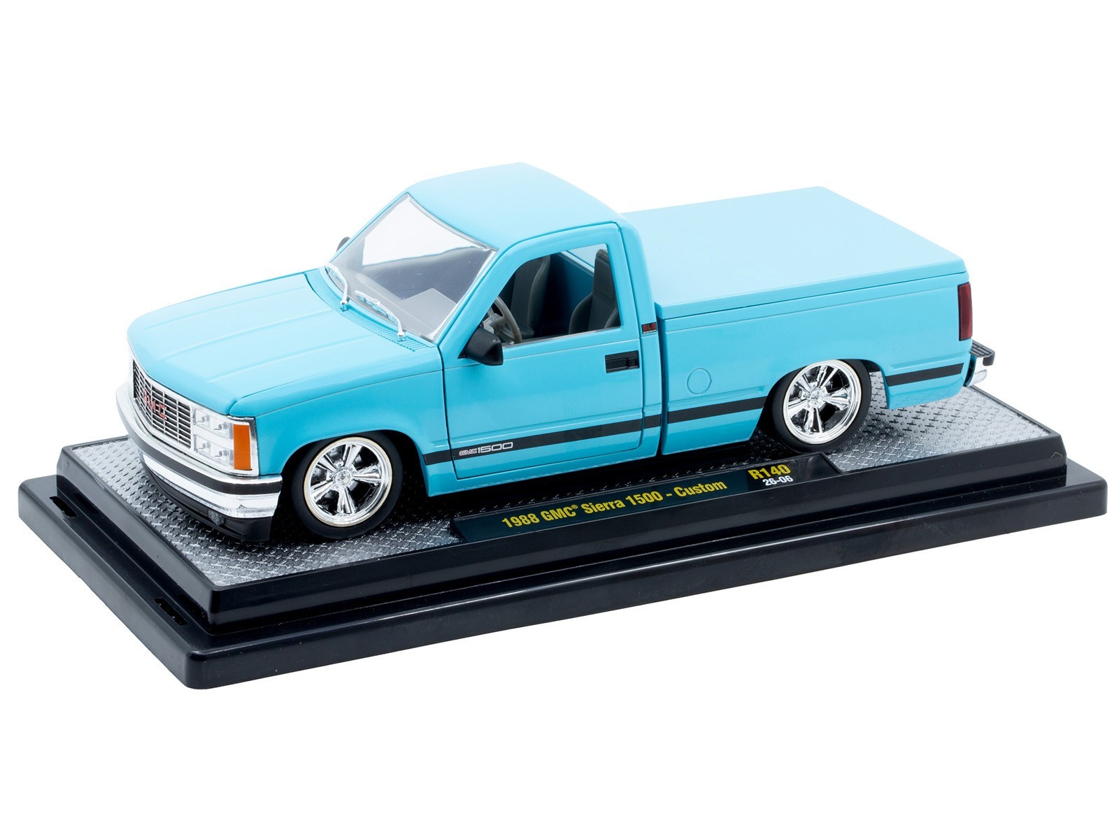 1988 GMC SIERRA 1500 CUSTOM PICKUP LIGHT BLUE 1/24 DIECAST BY M2 40300-140 B