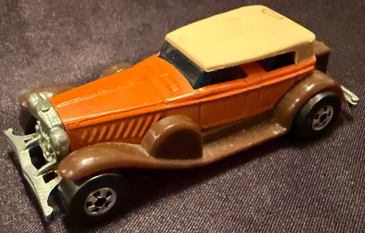Vintage Hot Wheels 31 DOOZIE Orange Blackwalls 1976 Hong Kong Removable Top
